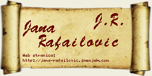 Jana Rafailović vizit kartica